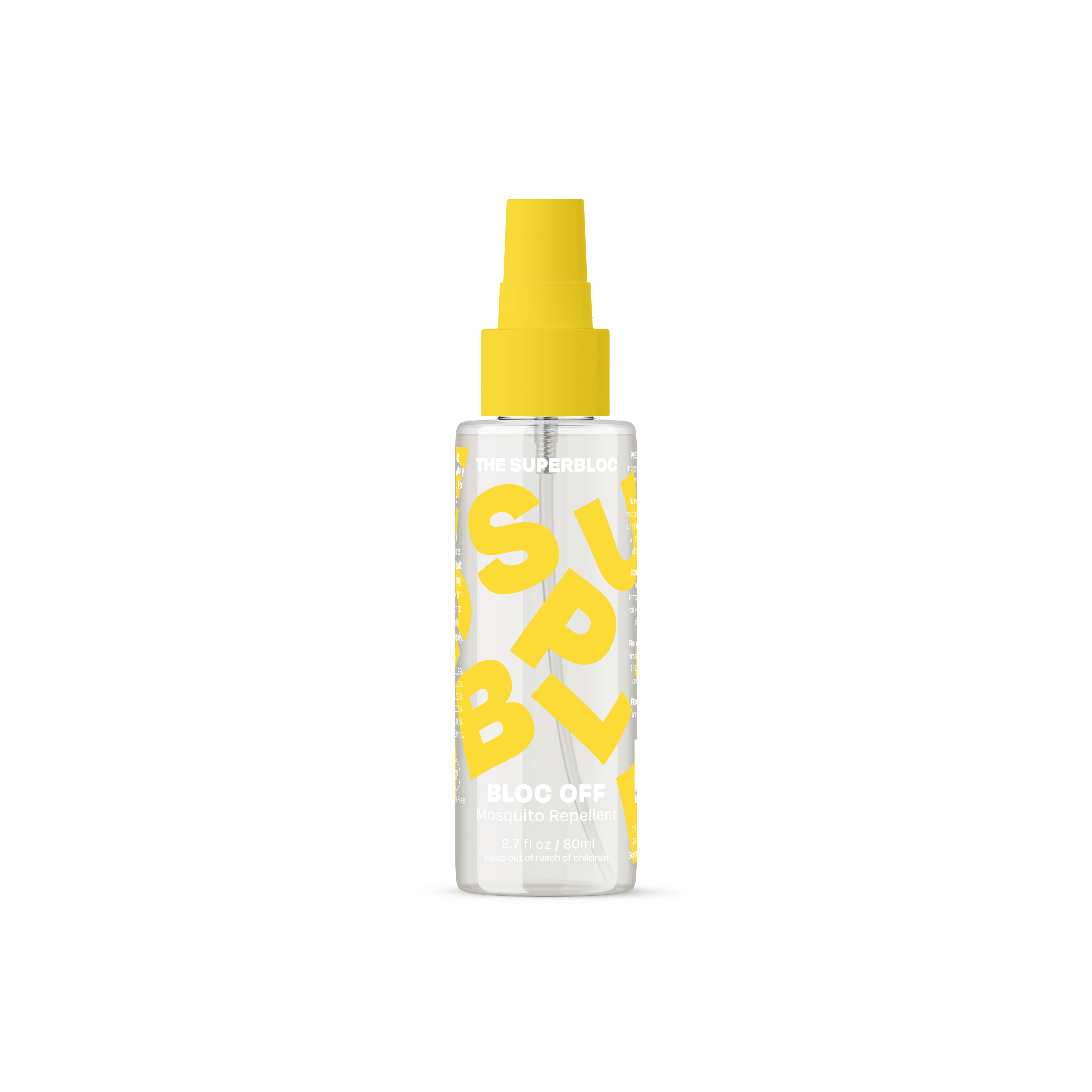 Bloc Off DEET-free natural mosquito repellent spray 4oz bottle by The Superbloc
